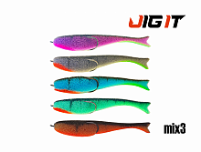 Поролоновая Рыбка Незацеп Jig It Пакет 5 шт 85 мм Цвет mix3