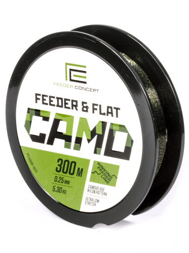 Леска монофильная Feeder Concept FEEDER & FLAT Camo 300/025 фото 2