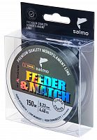 Леска моно. Salmo Diamond FEEDER & MATCH FLUORO COATED Olive Green 150/023