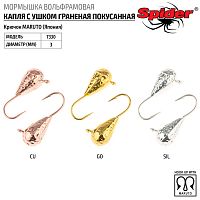 Мормышка W Spider Капля с ушком 7,0 мм 4,10 гр. Sil покусанная