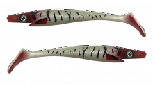 Силиконовая приманка Strike Pro Pig Shad Jr, цвет: Milk Redhead, (уп./2шт.), (SP-172C#022PF)