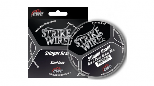 Поводочный материал Strike Wire Х8 Stinger Braid 0,43mm/48kg - 25m, Gray