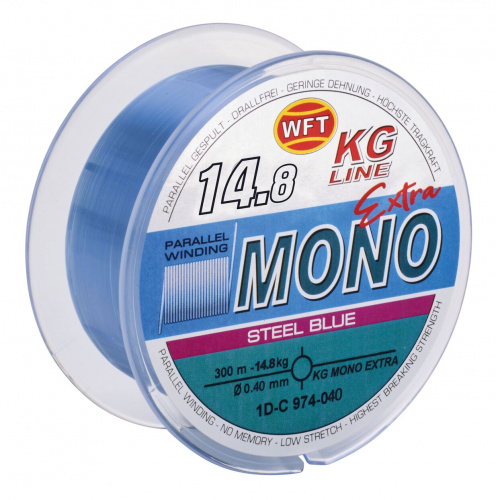 Леска монофильная WFT KG MONO EXTRA Steel Blue 300/040 фото 2