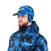 Кепка утепленная Aquatic КА-22 (soft-shell, мембрана 10000/10000, цвет - CAMO BLUE, размер L, фирменная печать Aquatic)