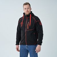 Куртка флисовая Alaskan BlackWater черная  XL с капюшоном