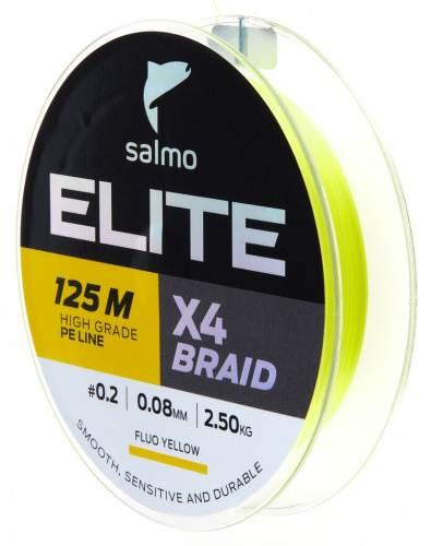 Леска плет. Salmo Elite х4 BRAID Fluo Yellow 125/008 фото 2