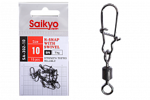 Вертлюг с застежкой Saikyo SA-302-10 - 10 шт (7кг)