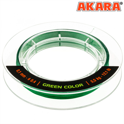 Шнур Akara Ultra Light Competition Green 150 м 0,10 фото 4