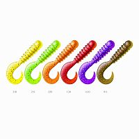 Приманка ZUB-TWIST-NANO  30мм(1,2")-15шт, (цвет 310) желтый с блестками
