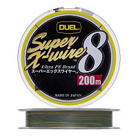 Шнур Duel PE Super X-Wire 8 200м 5Color-Yellow Marking #3.0 (0.30мм) 23,0кг
