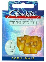 Крючки с поводком Gamakatsu Booklet CORN 3310B разм. 10-0.18мм 45см 10шт.