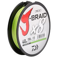 Шнур Daiwa J-Braid X8 Chartreuse 0.10мм 13lb 150м