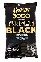 Прикормка Sensas 3000 Super BLACK Riviere 1кг