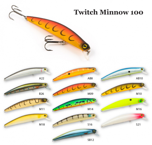 Воблер Raiden Twitch Minnow 100 10,7 гр. M10