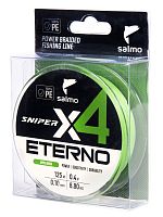 Шнур плетёный Salmo Sniper х4 ETERNO BRAID Apple Green 125/010