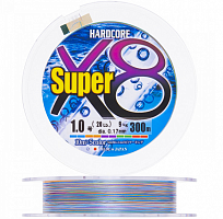 Шнур Duel PE Hardcore Super X8 300м 5Color #6,0 (0,42мм) 40,0kg