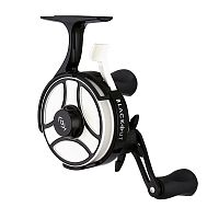 Катушка 13 Fishing Black Betty Free Fall Ghost Ice Reel - 2.5:1 Gear Ratio w/ NEW Line Window - Left Hand - GLOW Spool/Trigger