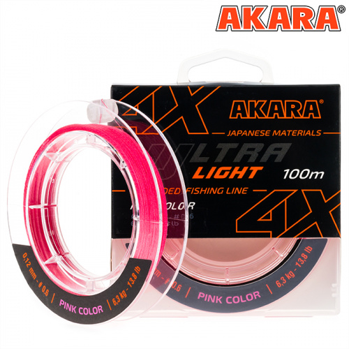 Шнур Akara Ultra Light Pink 100 м 0,10 фото 2