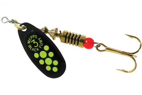 Блесна вращ. Mepps BLACK FURY 3,  Black/Chartreuse