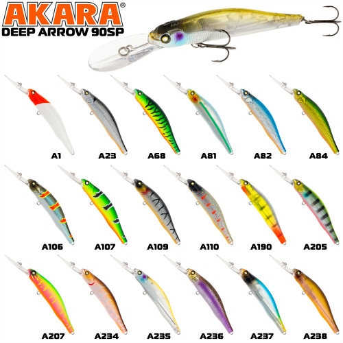 Воблер Akara Deep Arrow 90SP 12 гр. A107
