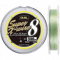 Шнур Duel PE Super X-Wire 8 #4 0,34мм 300м (5color)