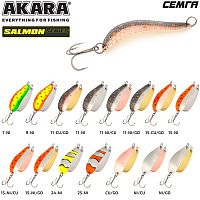 Блесна колеб. Akara Salmon Семга 80 мм 33 гр. 15-NI/GO