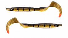 Силиконовая приманка Strike Pro Pig Tail Junior , цвет: Natual Perch OB, (уп./2шт.), (SP-172R#140)