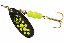 Блесна вращ. Mepps BLACK FURY 4,  Black/Chartreuse