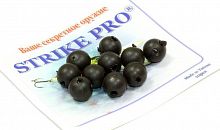Бусина Strike Pro силиконовая черная 9мм. (уп/10шт.)