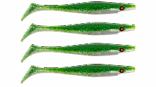 Силиконовая приманка Strike Pro Pig Shad Nano, цвет: Green Shad Flash, (уп./4шт.), (SP-172D#117)