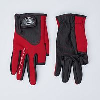 Перчатки спиннингиста Alaskan двухпалые Red/BL  M (AGWK-11M)