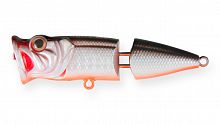 Воблер Поппер составной Strike Pro Pike Pop Joint 75, цвет: A70-713 Black Silver OB, (SH-002CJ#A70-7