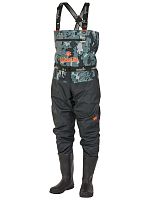 Полукомбинезон заброд. Norfin PILOT CAMO BOOTFOOT р.44-XL с сапогами резина