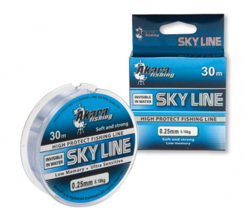 Леска Akara Sky Line Blue 30 м 0,20