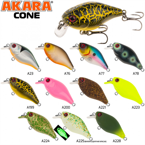Воблер Akara Cone 35F 4,0 гр.A199