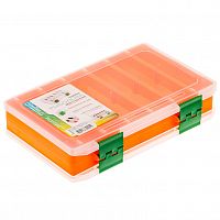 Коробка рыбака двухсторонняя fisherbox 240D orange (24х15х05)