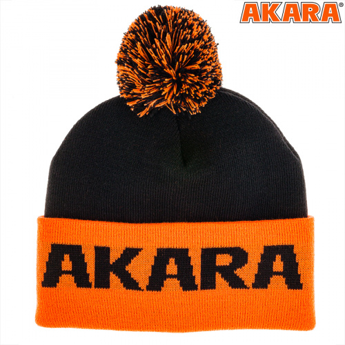 Шапка Akara Sport Winter Pompon Black/Orange 5 фото 3