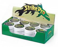 Полотенце с логотипом STRIKE PRO махровое зеленое 51x27см