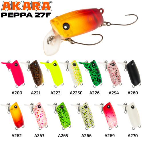 Воблер Akara Peppa 27F 2,1 гр. A270