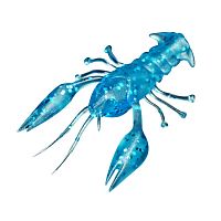 Резина Microkiller рачок 40мм, синий флюо, 8шт в уп.