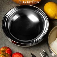Миска Jolly Kitchen нерж.сталь двойные стенки глянцевая диам. 21 см
