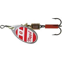 Блесна вращ. Mepps AGLIA White/Red, 0, SILVER