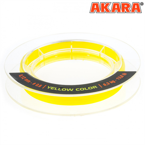 Шнур Akara Ultra Light Yellow 100 м 0,12 фото 3