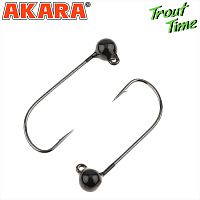 Джиг. Akara Trout Time Шар вольфрам 0,5 г. 3,5 мм. кр. № 2 Black (3шт)