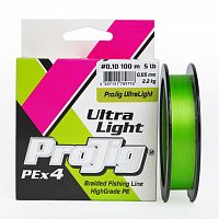 Шнур ProJig UltraLight 100м, светло-зеленый, 0,09мм, 4,6кг