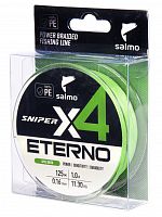 Шнур плетёный Salmo Sniper х4 ETERNO BRAID Apple Green 125/016