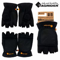 Рукавицы-перчатки Tagrider Northman беспалые флис черные XXL