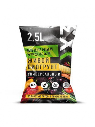 Биогрунт Бешеный урожай  2,5 л