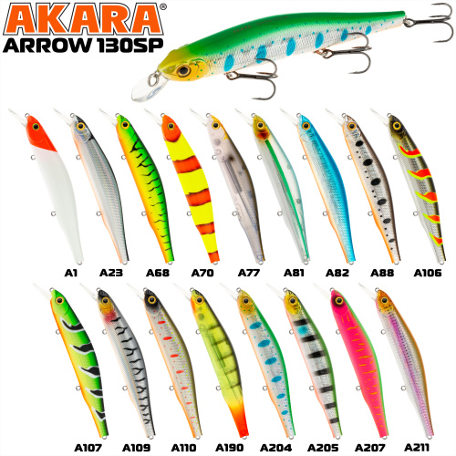 Воблер Akara Arrow 130SP 25 гр. A204