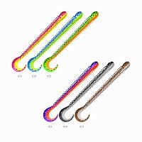 Приманка ZUB-WORM-ZANDER 135мм(5,3")-5шт, (цвет 030) черный верх-натурал низ